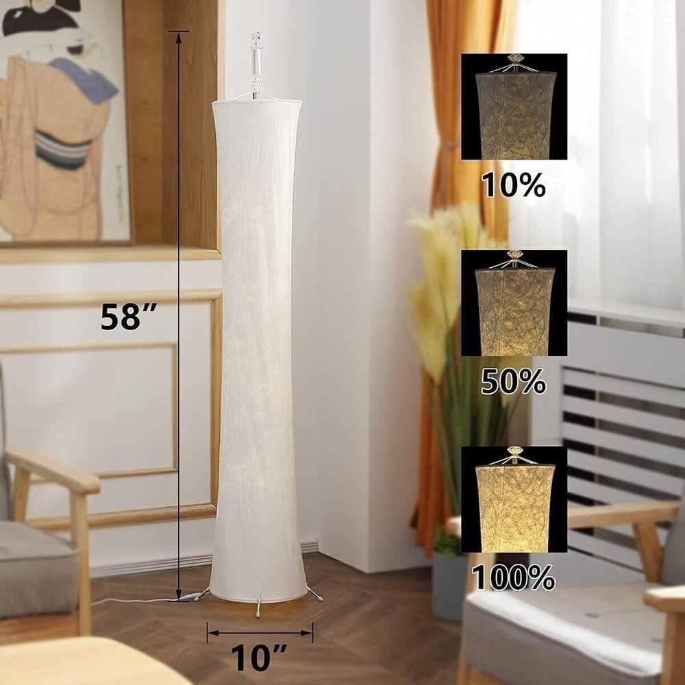 Soft Light LED Floor Lamp RGB 7 Color Changing Tyvek Fabric‎ Shade - New - Picture 2 of 9